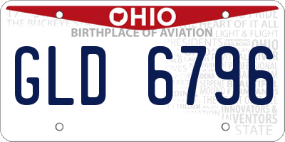 OH license plate GLD6796