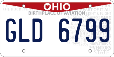 OH license plate GLD6799