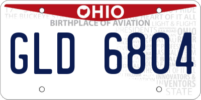 OH license plate GLD6804