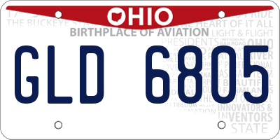 OH license plate GLD6805