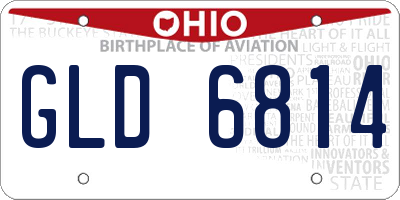 OH license plate GLD6814