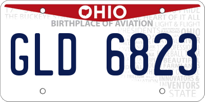 OH license plate GLD6823