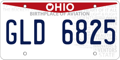 OH license plate GLD6825