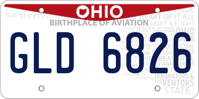OH license plate GLD6826