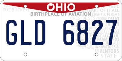 OH license plate GLD6827
