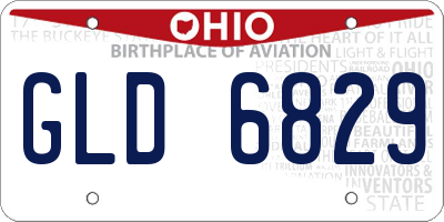 OH license plate GLD6829