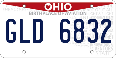 OH license plate GLD6832