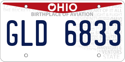 OH license plate GLD6833