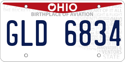 OH license plate GLD6834