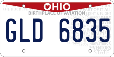 OH license plate GLD6835