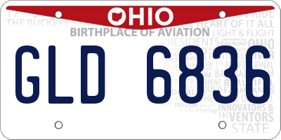 OH license plate GLD6836