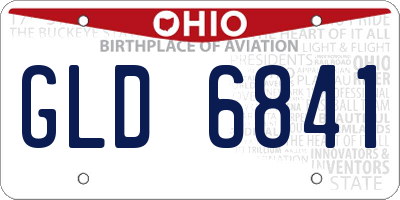 OH license plate GLD6841
