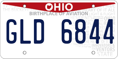OH license plate GLD6844