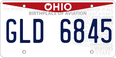 OH license plate GLD6845