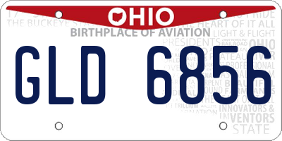 OH license plate GLD6856