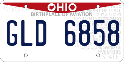 OH license plate GLD6858