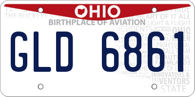 OH license plate GLD6861