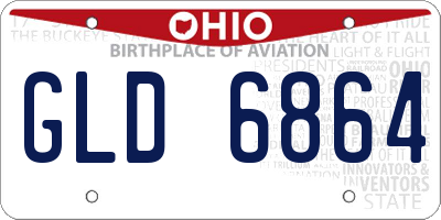 OH license plate GLD6864