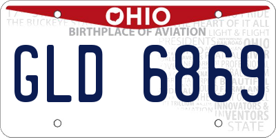 OH license plate GLD6869