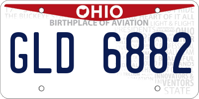 OH license plate GLD6882