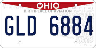 OH license plate GLD6884
