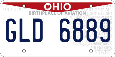 OH license plate GLD6889