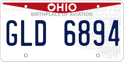 OH license plate GLD6894
