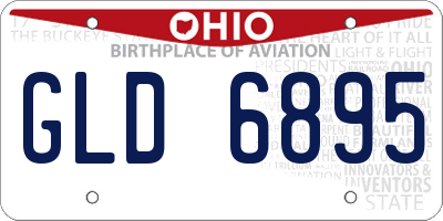 OH license plate GLD6895