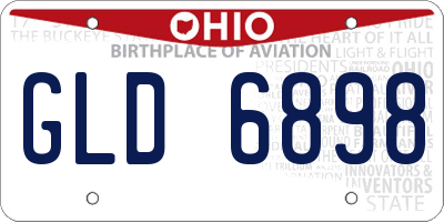 OH license plate GLD6898