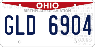 OH license plate GLD6904