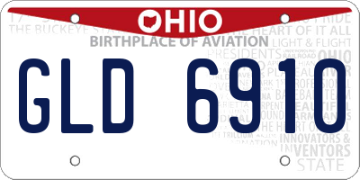 OH license plate GLD6910