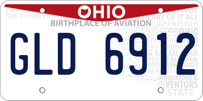 OH license plate GLD6912