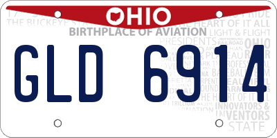 OH license plate GLD6914