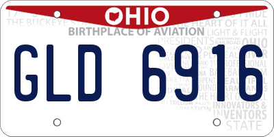 OH license plate GLD6916