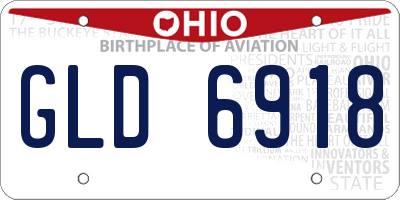 OH license plate GLD6918