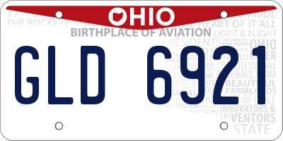 OH license plate GLD6921