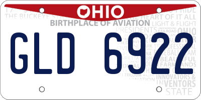 OH license plate GLD6922