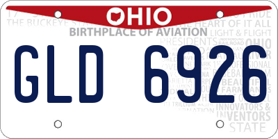 OH license plate GLD6926