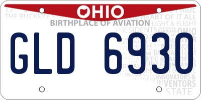 OH license plate GLD6930