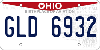OH license plate GLD6932