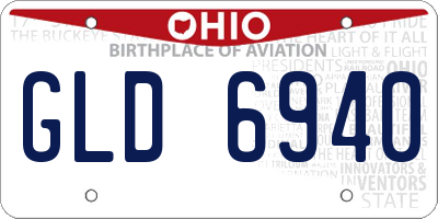 OH license plate GLD6940