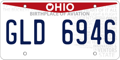 OH license plate GLD6946