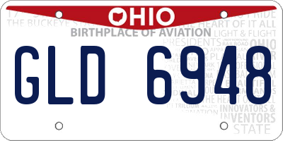 OH license plate GLD6948
