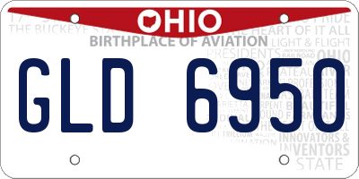 OH license plate GLD6950