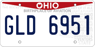 OH license plate GLD6951