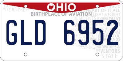 OH license plate GLD6952