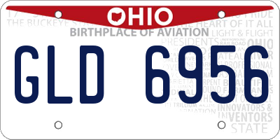 OH license plate GLD6956