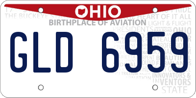 OH license plate GLD6959