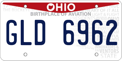 OH license plate GLD6962