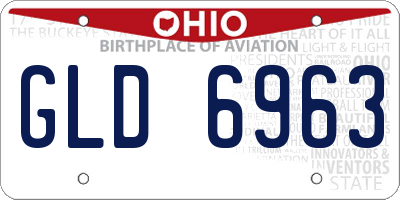 OH license plate GLD6963